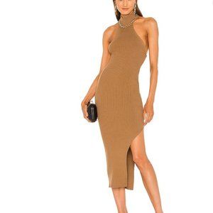 x REVOLVE Adalia Halter Dress in Camel-- Michael Castello